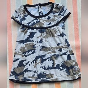 Georgi Baby 3T Blue and Gray Patterned Top